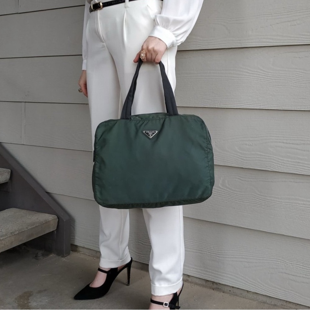 Prada Forest Green Nylon Bag